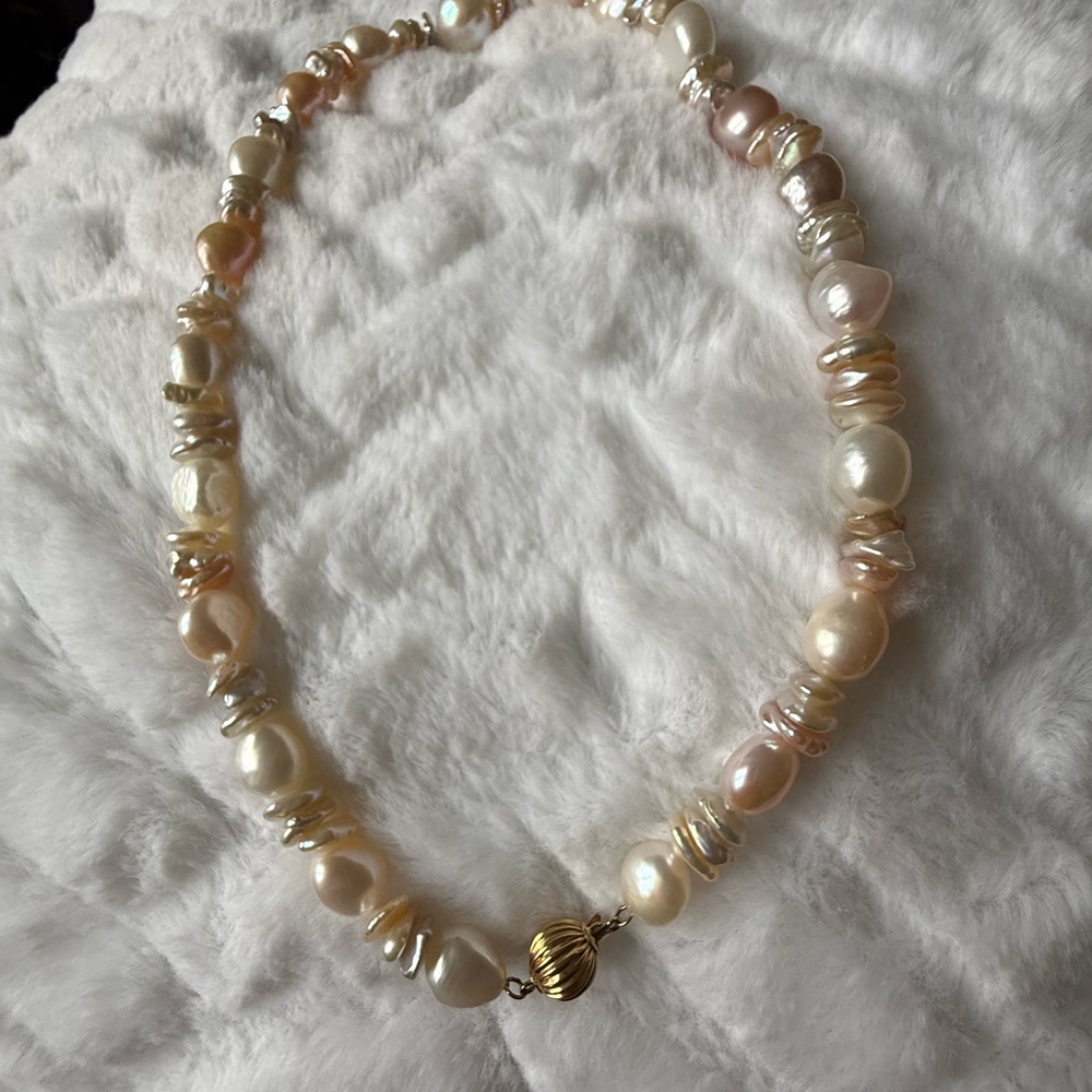 Honora Elegant Freshwater Cultured Pearl Necklace 14K